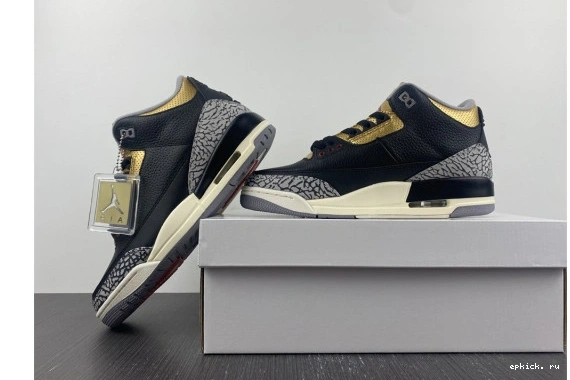 Cheap EP Air 3 Jordan CK9246-067 WMNS “Black CK9246-067 Gold” 0128